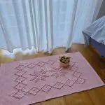 Small Rose Pink Rug - 50x100cm - Knotted Rug