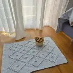 Mini Light Blue Rug - 40x60cm - Knotted Rug