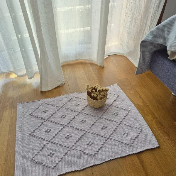 Mini Lavender Rug - 40x60cm - Knotted Rug