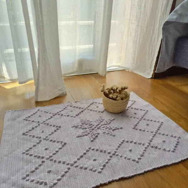 Mini Lavender Rug - 40x60cm - Knotted Rug