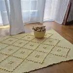 Mini Yellow Rug - 40x60cm - Knotted Rug