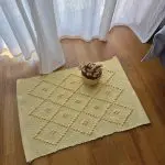 Mini Yellow Rug - 40x60cm - Knotted Rug
