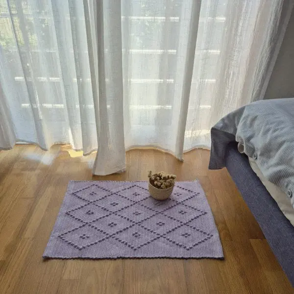 Mini Light Purple Rug - 40x60cm - Knotted Rug