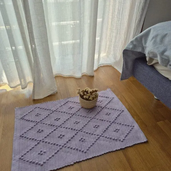 Mini Light Purple Rug - 40x60cm - Knotted Rug