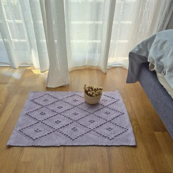 Mini Light Purple Rug - 40x60cm - Knotted Rug