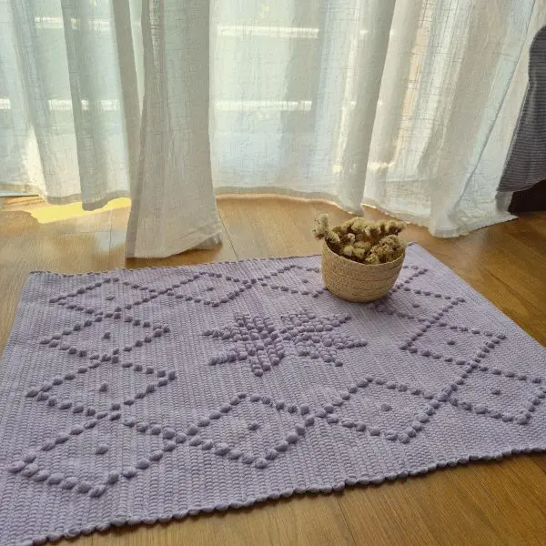 Mini Light Purple Rug - 40x60cm - Knotted Rug