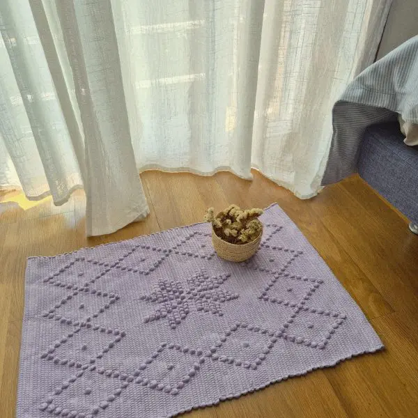 Mini Light Purple Rug - 40x60cm - Knotted Rug