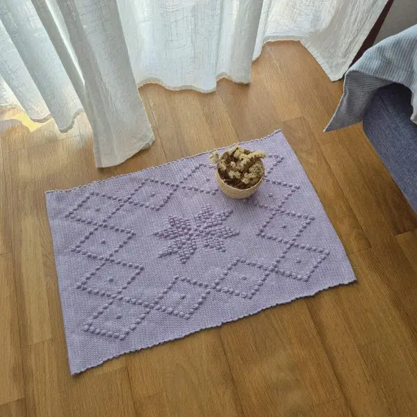 Mini Light Purple Rug - 40x60cm - Knotted Rug