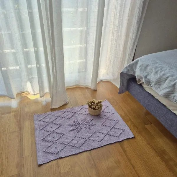 Mini Light Purple Rug - 40x60cm - Knotted Rug
