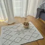 Mini Light Grey Rug - 40x60cm - Knotted Rug