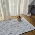 Mini White Rug - 40x60cm - Knotted Rug