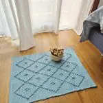 Mini Teal Blue Rug - 40x60cm - Knotted Rug
