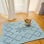 Mini Teal Blue Rug - 40x60cm - Knotted Rug