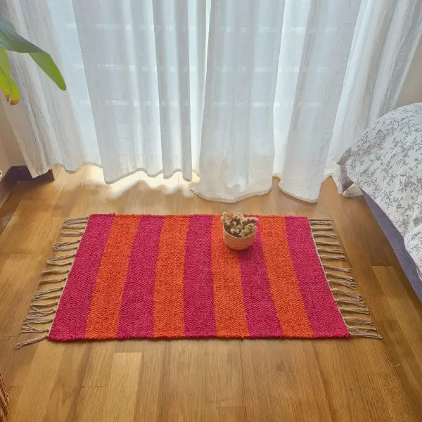 Mini Pink and Orange Rug - 50x80cm - Ring Line Rug