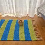 Mini Blue and Green Rug - 50x80cm - Ring Line Rug