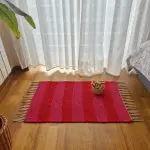 Mini Red and Pink Rug - 50x80cm - Ring Line Rug