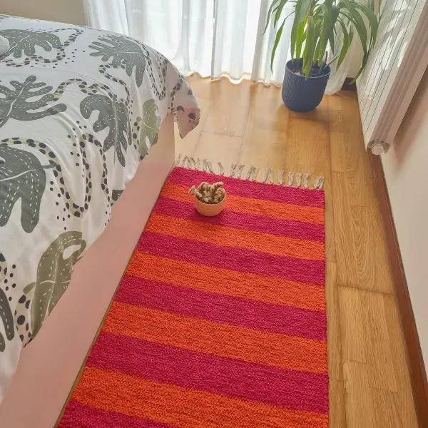 Runner Rug Pink and Orange - 60x200cm - Ring Line Rug