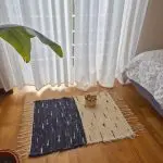 Mini Black And Cream Rug With Dots - 50x80cm - Soft Rug