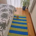 Runner Blue and Green Rug - 60x200cm - Ring Line Rug