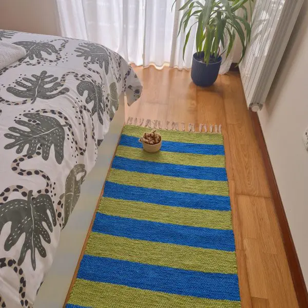 Runner Blue and Green Rug - 60x200cm - Ring Line Rug