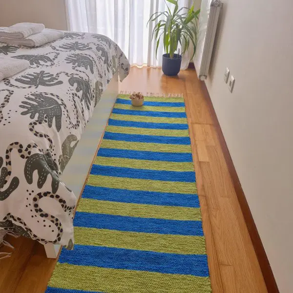 Runner Blue and Green Rug - 60x200cm - Ring Line Rug