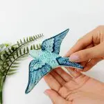 Two-Tone Glazed Ceramic Swallows Wall Hanging