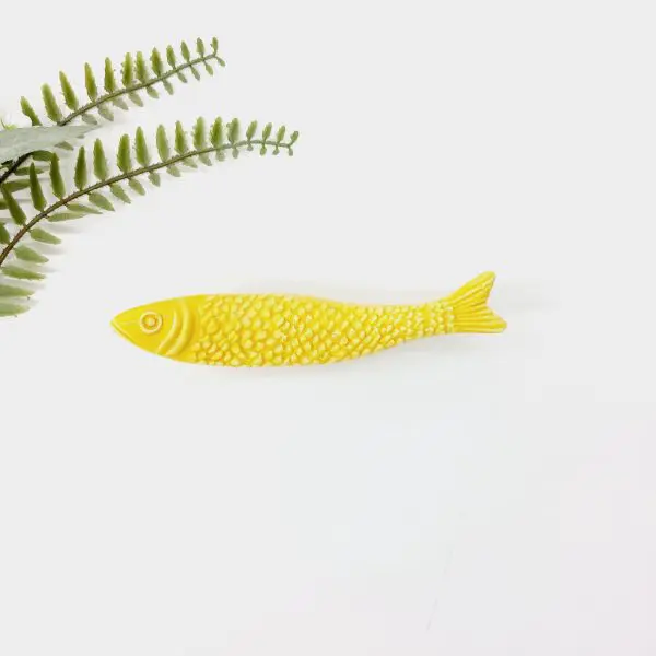 yellow ceramic sardine