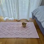 Small Light Pink Rug - 50x100cm - Knotted Rug