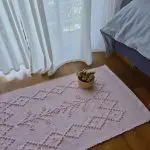 Small Light Pink Rug - 50x100cm - Knotted Rug