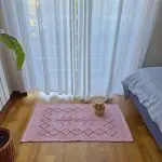 Small Rose Pink Rug - 50x100cm - Knotted Rug