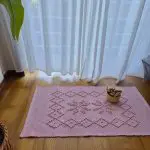 Small Rose Pink Rug - 50x100cm - Knotted Rug