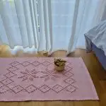 Small Rose Pink Rug - 50x100cm - Knotted Rug