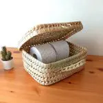 Large Palm Basket Suitcase Style