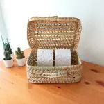 Large Palm Basket Suitcase Style