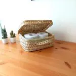 Large Palm Basket Suitcase Style