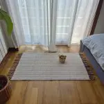 Small Cream Rug With Colorful Lines - 60x100cm - Traditional Rug