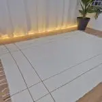 Large Cream Rug With Mustard Yellow Lines  - 140x200cm - Traditional Rug