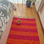 Medium Pink and Orange Striped Rug - 70x140cm - Ring Line Rug
