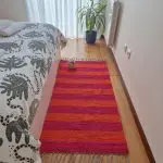 Medium Pink and Orange Striped Rug - 70x140cm - Ring Line Rug