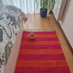 Medium Pink and Orange Striped Rug - 70x140cm - Ring Line Rug