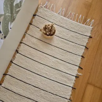 runner cream 150cm recycled rug