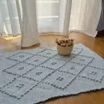 Mini Light Blue Rug - 40x60cm - Knotted Rug