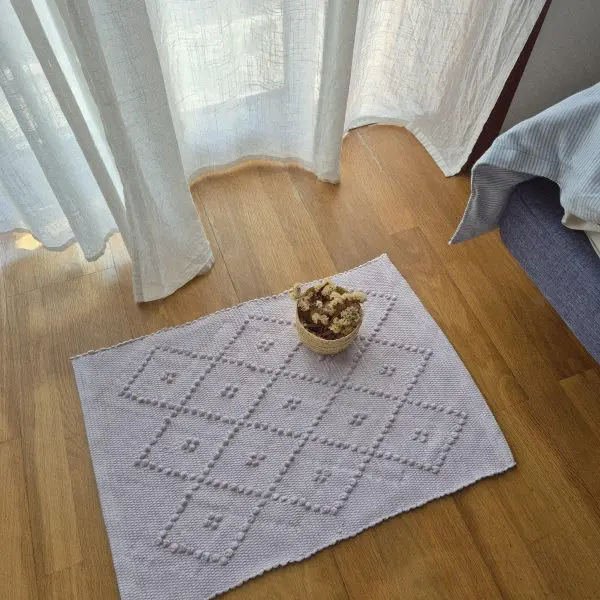 Mini Lavender Rug - 40x60cm - Knotted Rug