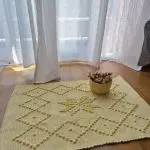 Mini Yellow Rug - 40x60cm - Knotted Rug