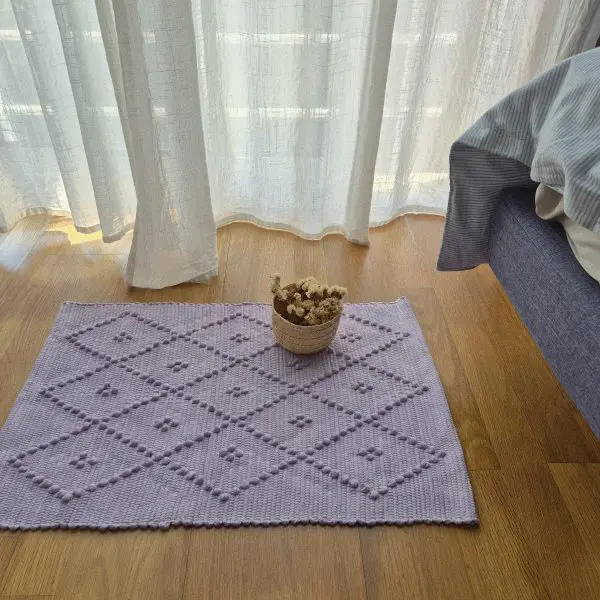 Mini Light Purple Rug - 40x60cm - Knotted Rug