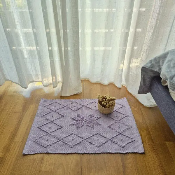 Mini Light Purple Rug - 40x60cm - Knotted Rug