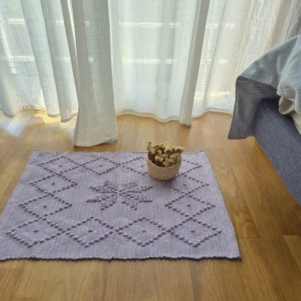 Mini Light Purple Rug - 40x60cm - Knotted Rug