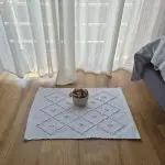 Mini White Rug - 40x60cm - Knotted Rug