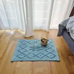 Mini Teal Blue Rug - 40x60cm - Knotted Rug
