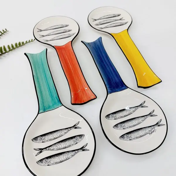 Ceramic Kitchen Spoon Base With Sardines